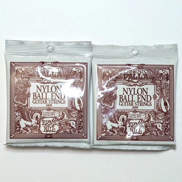 New 2-Pack Ernie Ball Ernesto Palla Ball-End Nylon Classical Guitar Strings 2409 - Picture 1 of 3
